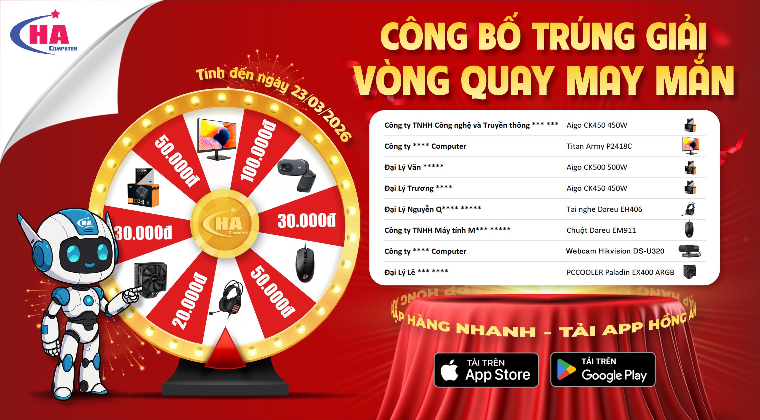 công bố trúng giải 2